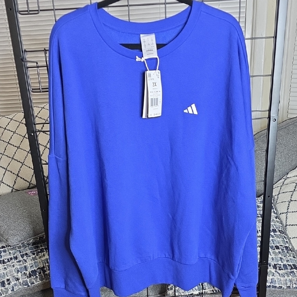 Adidas Women's Vibrant Blue Crewneck Sweater